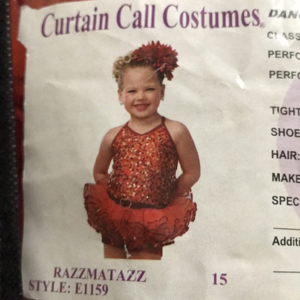 Costume for dress up or dance play one piece shorts w/belt, hairclip & t…